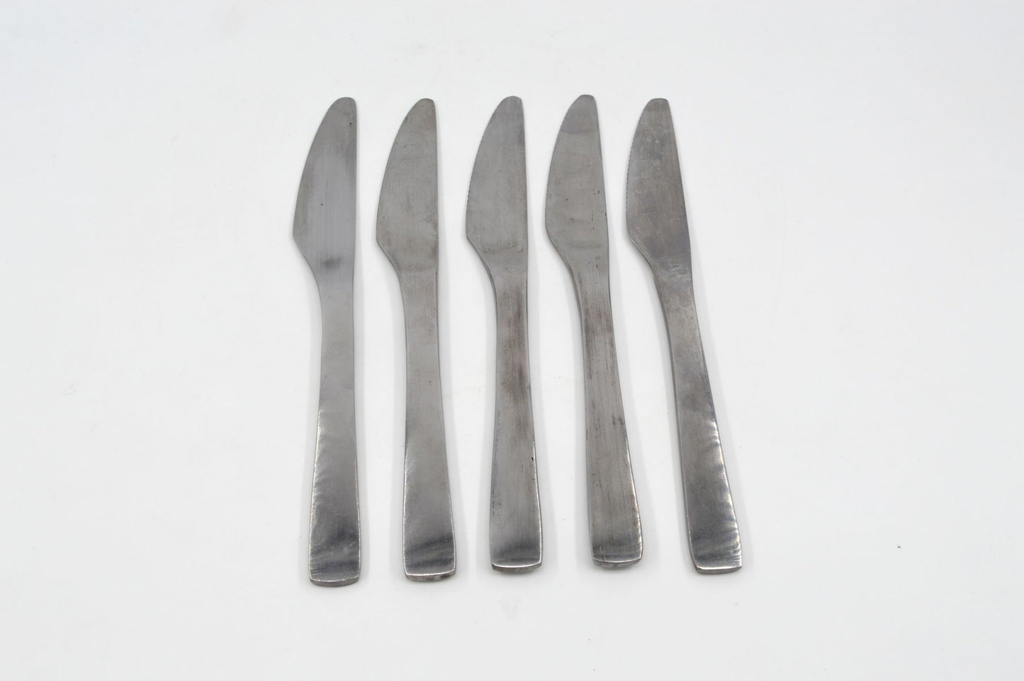 Vintage Aida Cool Besteck Mads Odgaard Design, Dänemark - dänisches Mid Century Besteck 1980er Jahre, Edelstahl gebürstet, Vintage Küchenbesteck