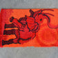 Vintage Ege Rya Danmark Elephant Teppich 1970s Pop-Art Design Denmark Scandinavian Folklore Carpets – dänischer Vintage Design Teppich