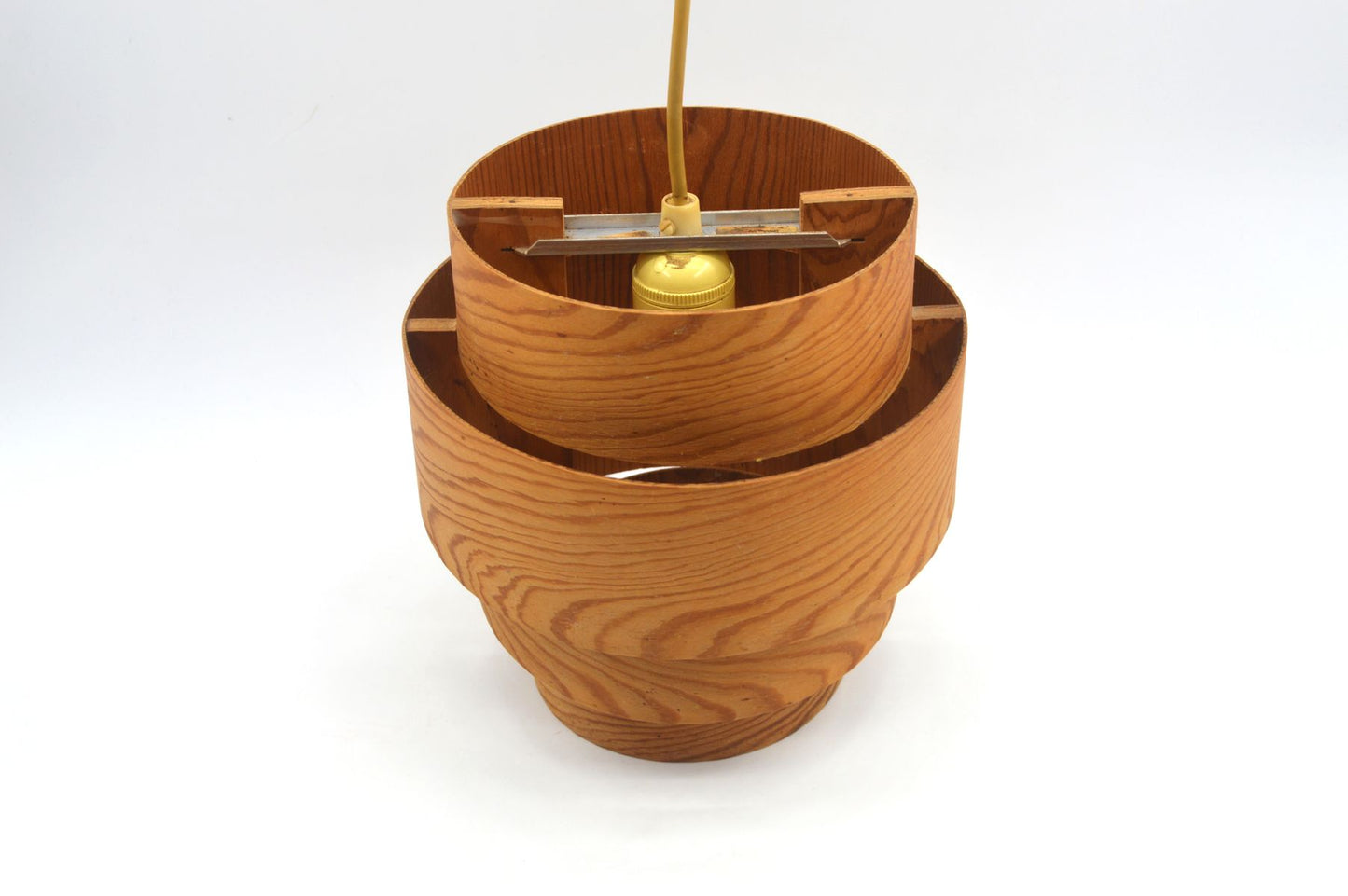 Original Hans Agne Jakobsson Markaryd Design Hängelampe 1960s Schwedischer Design Designklassiker aus Kiefernholz – skandinavisches MCM Design