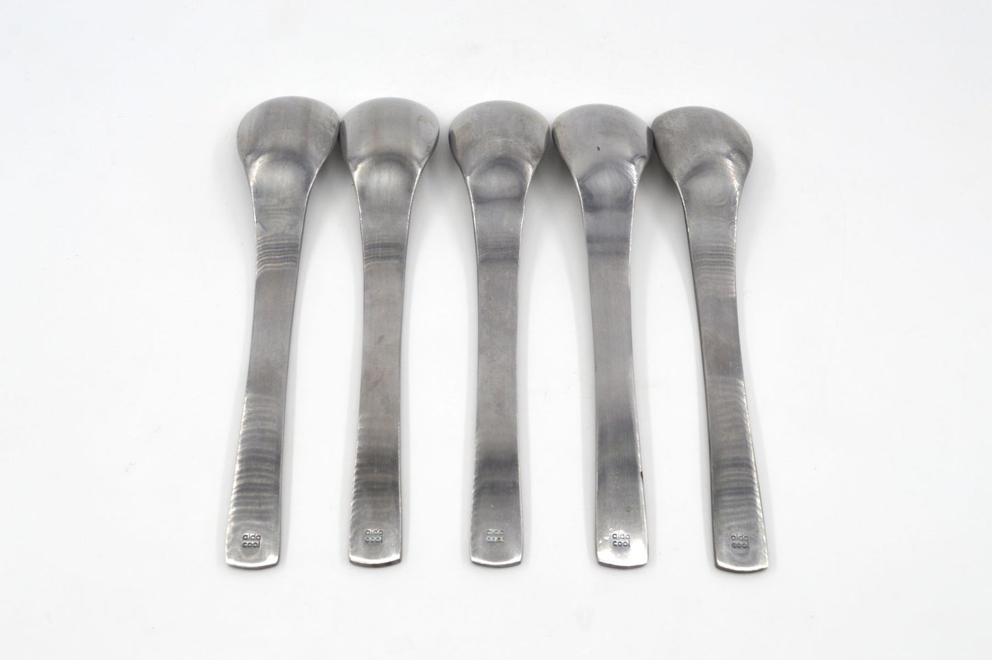 Vintage Aida Cool Besteck Mads Odgaard Design, Dänemark - dänisches Mid Century Besteck 1980er Jahre, Edelstahl gebürstet, Vintage Küchenbesteck