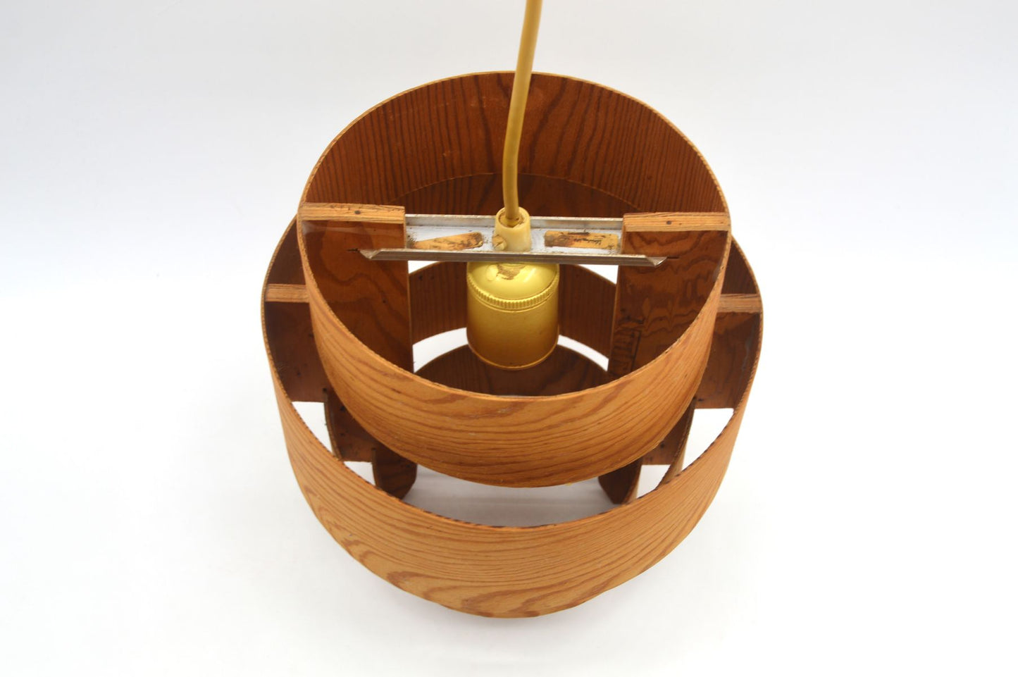 Original Hans Agne Jakobsson Markaryd Design Hängelampe 1960s Schwedischer Design Designklassiker aus Kiefernholz – skandinavisches MCM Design