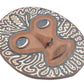 Mid-Century Modern Aase Løkken Studiokeramik Wandbild Wandskulptur 1980s African Design zeitgenössische dänische Kunstkeramik MCM Art