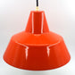 Louis Poulsen 19540 Axel Wedel Madsen Design dänische Mid-Century Industrie Design Pendellampe – 1960s Rot emaillierte Vintage Design Werkstattlampe