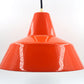 Louis Poulsen 19540 Axel Wedel Madsen Design dänische Mid-Century Industrie Design Pendellampe – 1960s Rot emaillierte Vintage Design Werkstattlampe