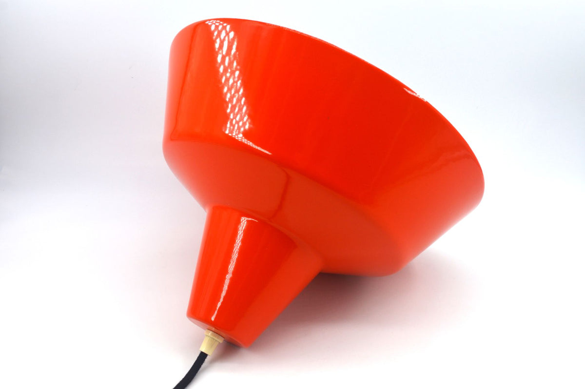 Louis Poulsen 19540 Axel Wedel Madsen Design dänische Mid-Century Industrie Design Pendellampe – 1960s Rot emaillierte Vintage Design Werkstattlampe