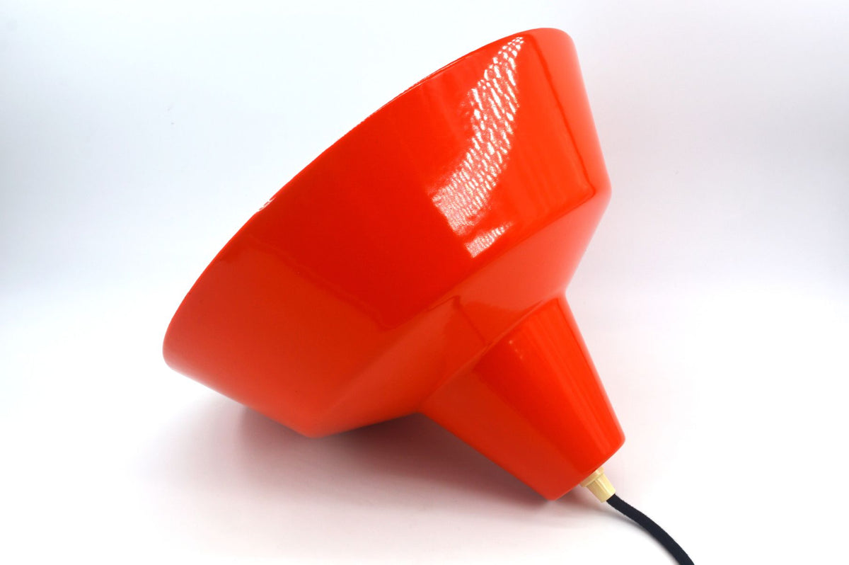 Louis Poulsen 19540 Axel Wedel Madsen Design dänische Mid-Century Industrie Design Pendellampe – 1960s Rot emaillierte Vintage Design Werkstattlampe