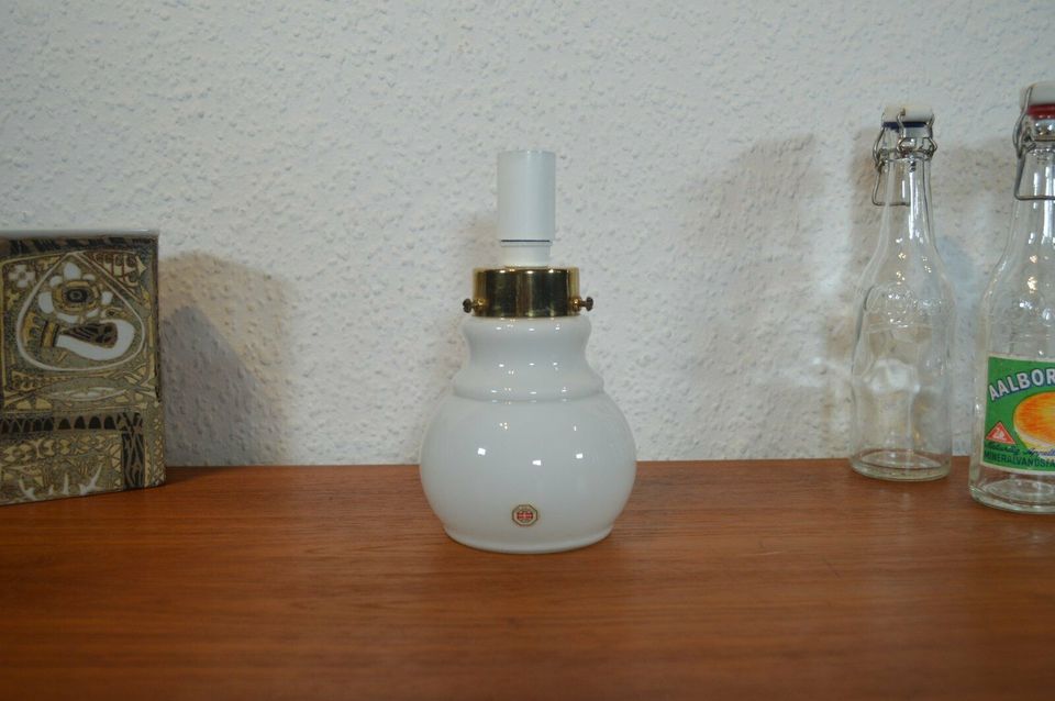 Odreco 1980s Dansk Glas Design Opalglas Lampe Glaskunst Dänemark