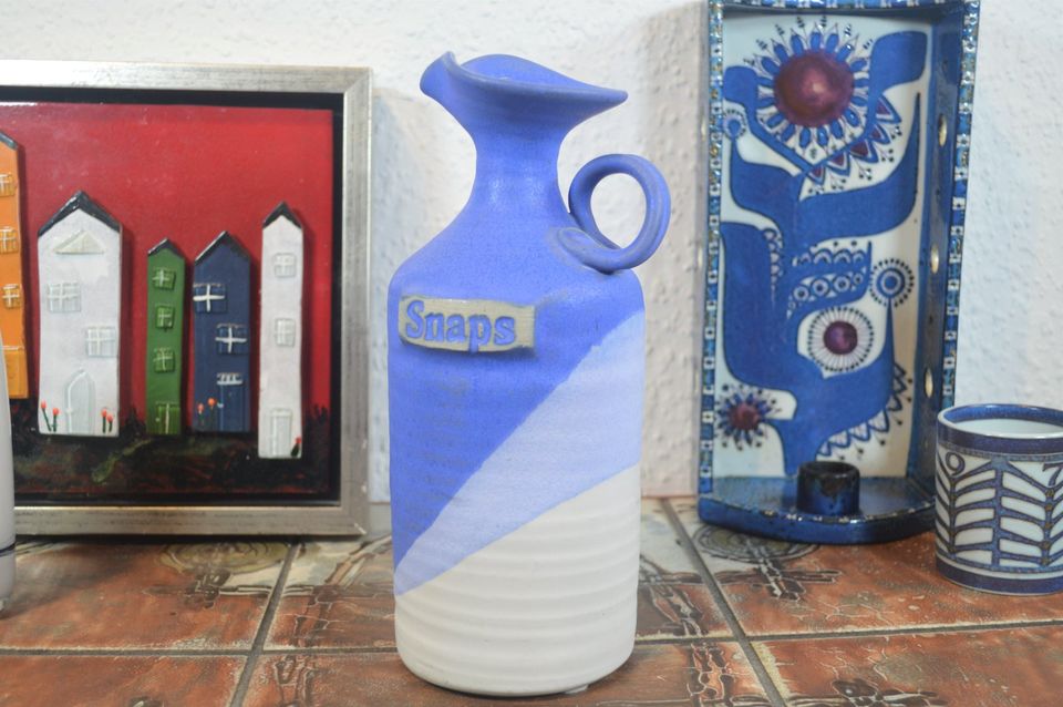 Karsten Nielsen Frederikshavn Danmark Keramik Schnapsflasche 1980s Studiokeramik Danish Desig