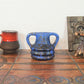 Vintage 1960s Keramik Vase blaues Fat-Lava Design WGP Pop-Art