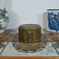 Antique brass jewelry box handmade metal art Denmark