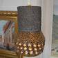 Dänische brutalistische Mid-Century Modern Hängelampe Danish Design Lampe 1960s handgearbeitete Brutalistische Studiokeramik