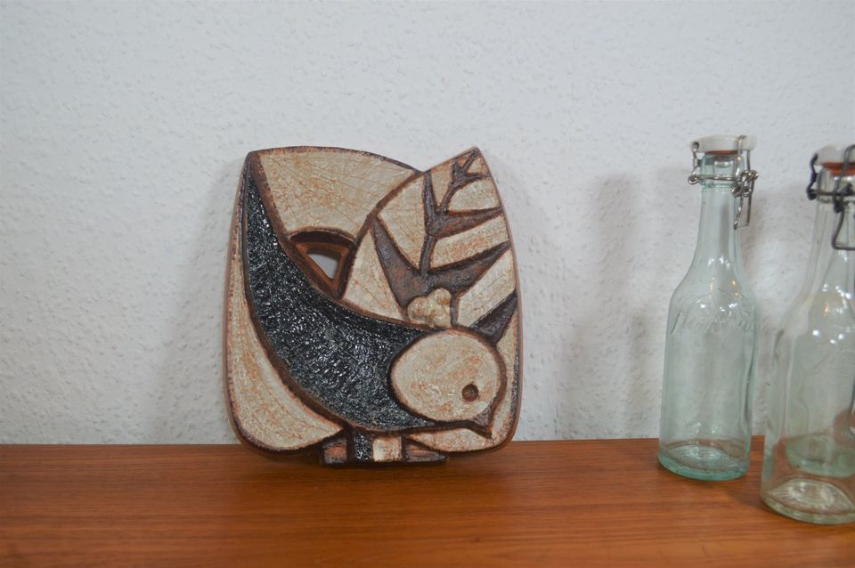 Noomi Backhausen für Søholm Stentøj Keramik Wandbild/Relief Dänemark 1960s Danish Design