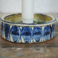 Jette Hellerøe 1970s design candle holder studio ceramics Denmark to teak