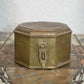 Antique brass jewelry box handmade metal art Denmark