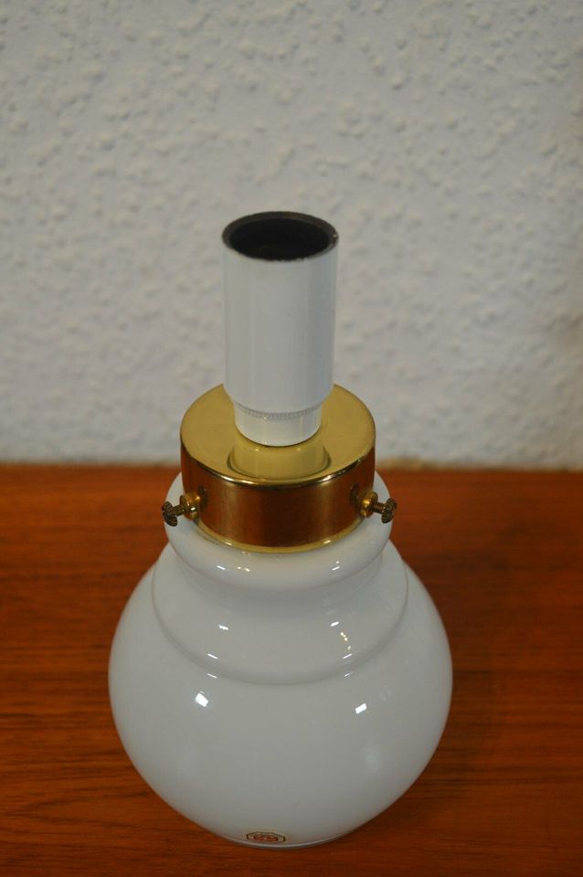 Odreco 1980s Dansk Glas Design Opalglas Lampe Glaskunst Dänemark