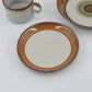 Mid-Century Modern Desiree Stentøj Danmark Diskos Design Geschirr Tasse, Unterteller, Teller 1960s Danish Modern Designklassiker