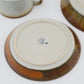 Mid-Century Modern Desiree Stentøj Danmark Diskos Design Geschirr Tasse, Unterteller, Teller 1960s Danish Modern Designklassiker