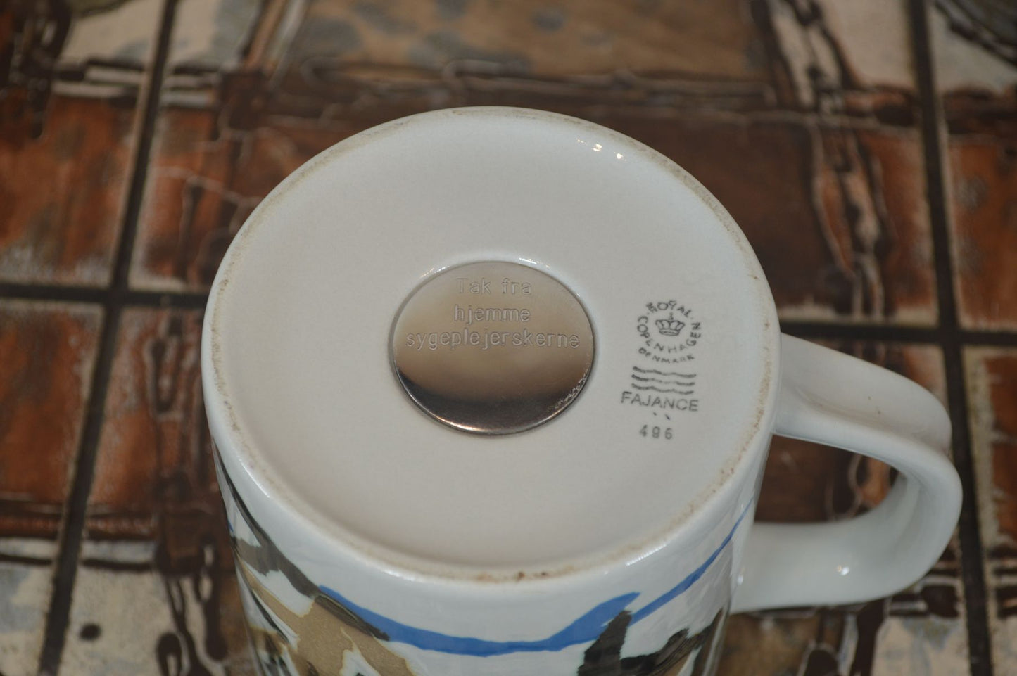 Large Royal Copenhagen fajance vintage mug 1993 Ivan Weiss Danish design