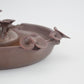 Mid-Century Mushroom-Design Schale 1970s Studiokeramik signiert