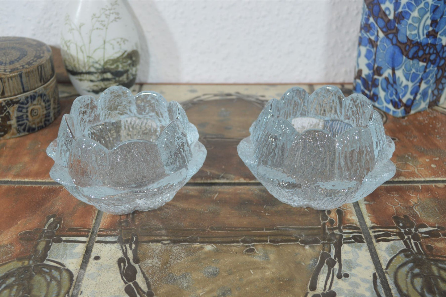 Mid-Century Holmegaard Teelicht Seerose Sidse Werner 1980s Danish Design