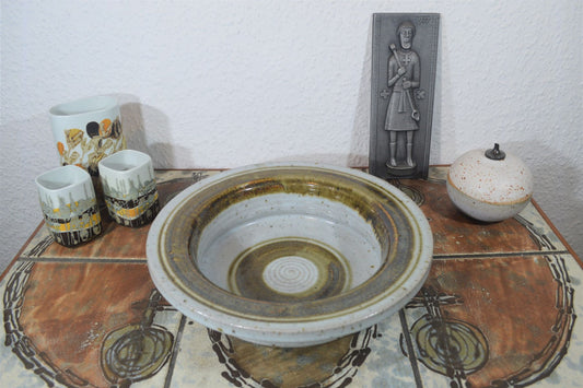 Große Jette Andersen Dänemark Studiokeramik Schale 1960s Danish Modern