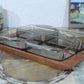 Mid-Century Teakholz Tablett mit Rauchglas Anbietschalen 1960s Danish Design
