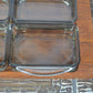 Mid-Century Teakholz Tablett mit Rauchglas Anbietschalen 1960s Danish Design