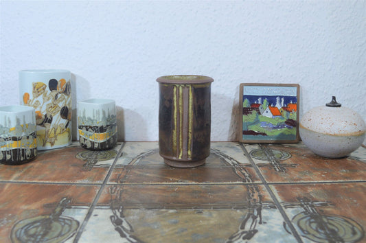 Mid-Century Aage Würtz Vase 1970s Studiokeramik Dänemark