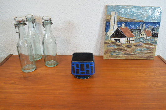 Strehla Keramik Schale 619/3 1960s DDR Fat-Lava Design Studiokeramik