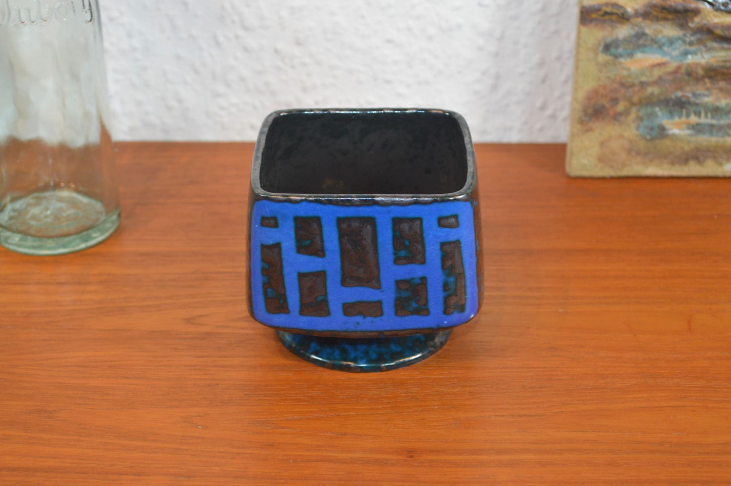 Strehla Keramik Schale 619/3 1960s DDR Fat-Lava Design Studiokeramik