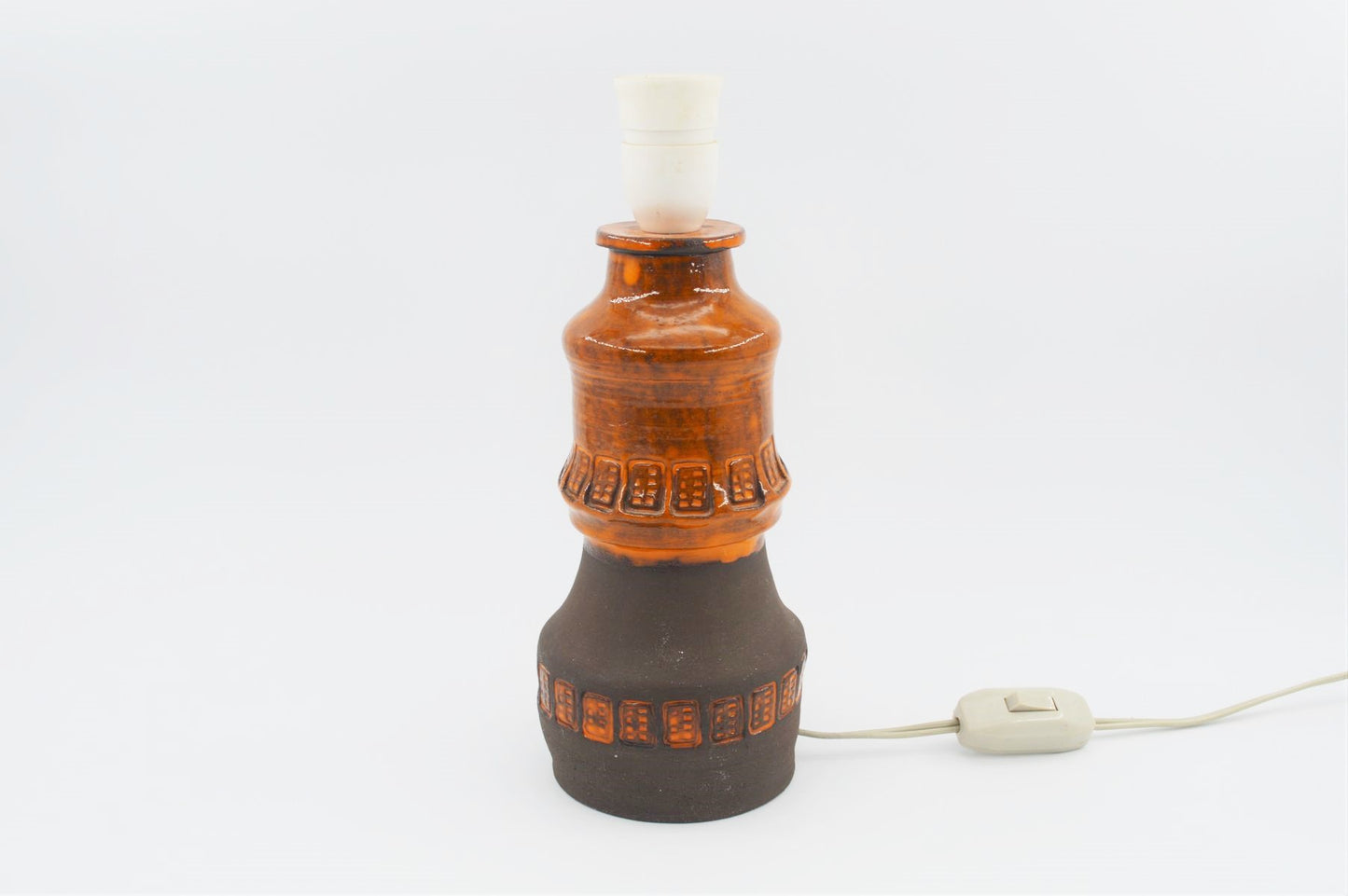 Mid-Century 1960s Pop Art Design Studio Ceramic Lamp Fat-Lava Design