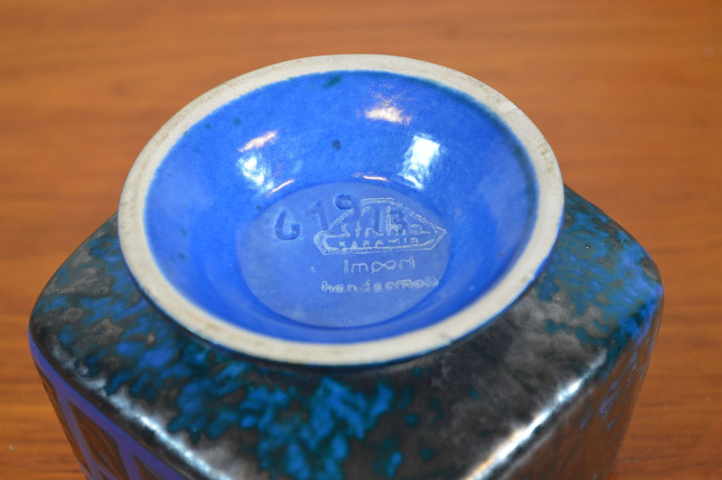 Strehla Keramik Schale 619/3 1960s DDR Fat-Lava Design Studiokeramik