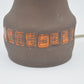 Mid-Century 1960s Pop Art Design Studio Ceramic Lamp Fat-Lava Design
