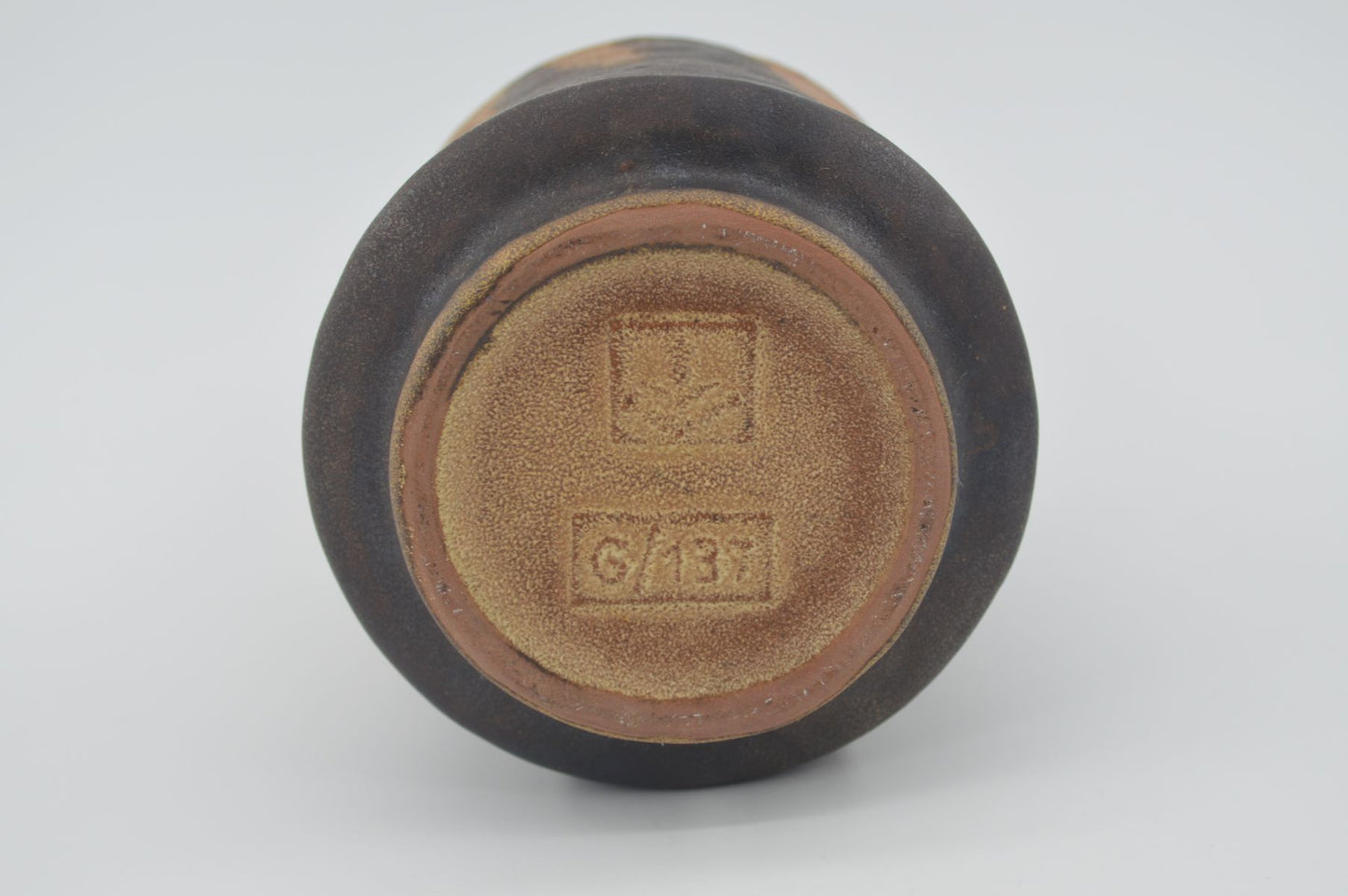 WGP Modernistische Karlsruher Majolika G137 Keramikvase 1960er Jahre Fat-Lava Friedgard Glatzle Design
