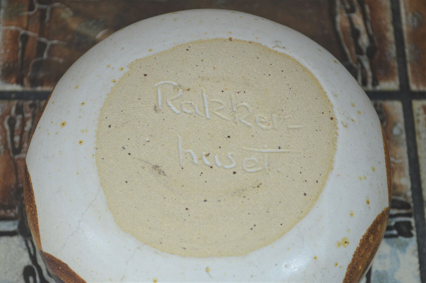 Large Rakker Huset studio ceramic bowl 1970s Lise and Willy Giørtz Danish design