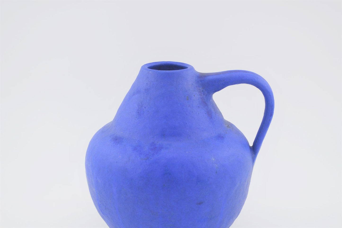 Mid-Century Hartwig Heyne „Hoy“ Studiokeramik Vase WGP 1970s blue Fat Lava Design