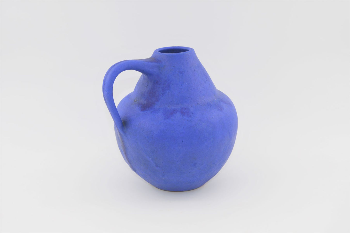 Mid-Century Hartwig Heyne „Hoy“ Studiokeramik Vase WGP 1970s blue Fat Lava Design