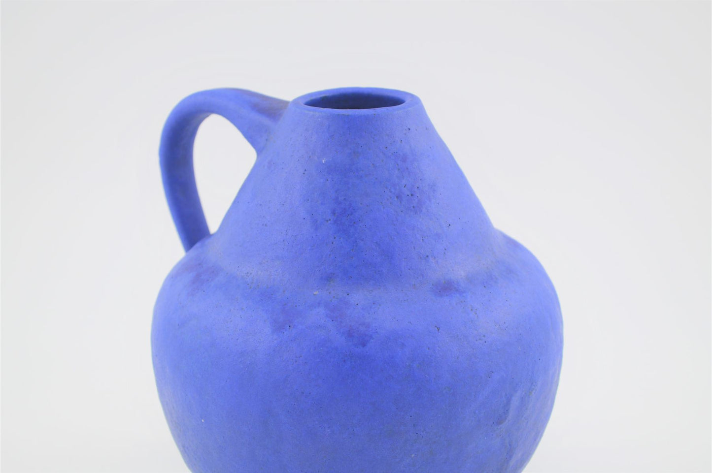 Mid-Century Hartwig Heyne „Hoy“ Studiokeramik Vase WGP 1970s blue Fat Lava Design