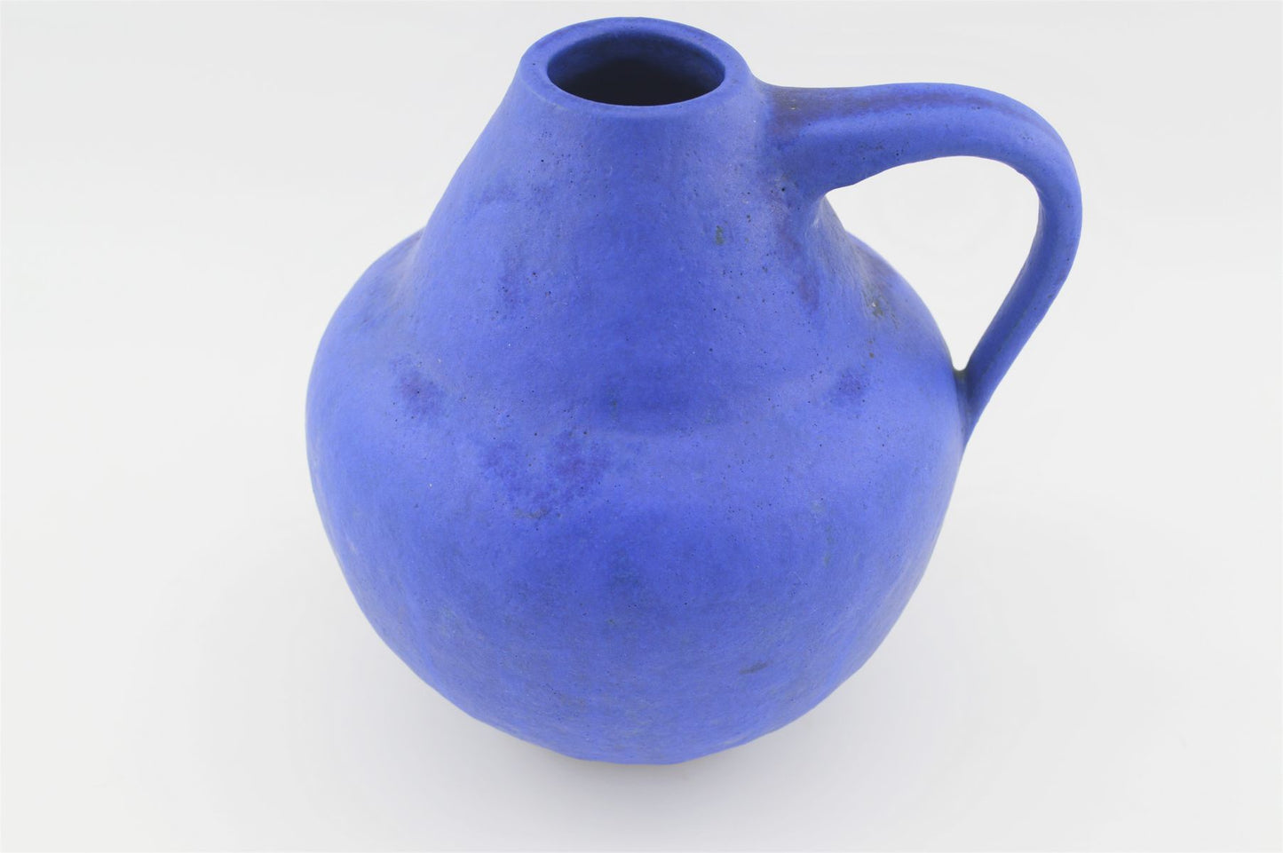 Mid-Century Hartwig Heyne „Hoy“ Studiokeramik Vase WGP 1970s blue Fat Lava Design