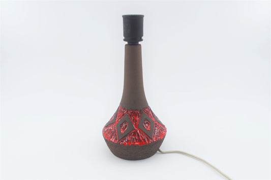 Mid-Century 1960s Pop Art Studio Ceramic Lamp Denmark Fat-Lava Danish Design
