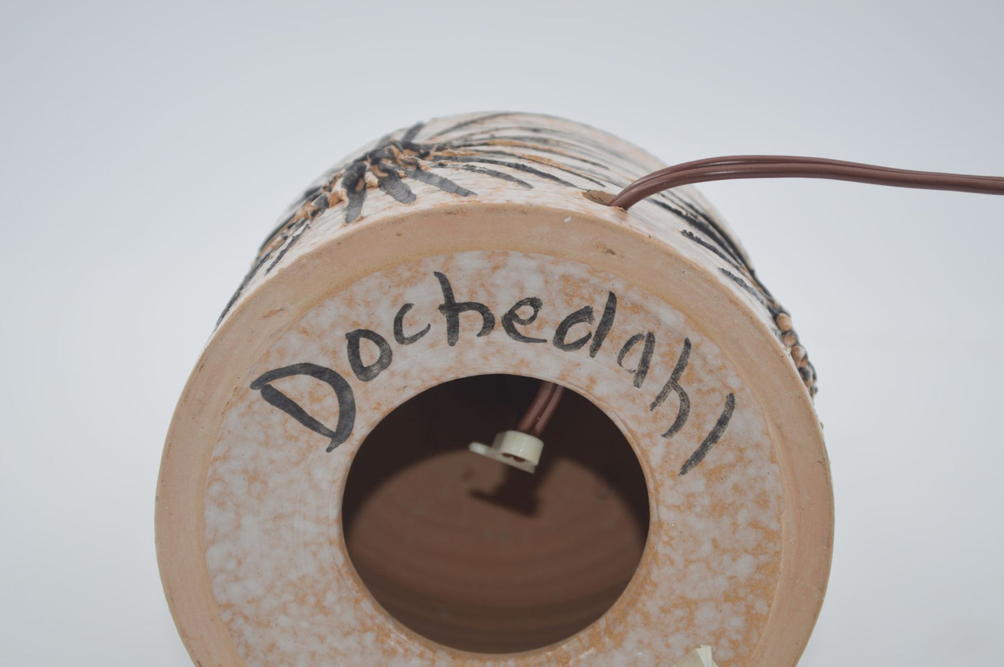 Mid-Century Gitte Dochedahl Denmark Studiokeramik Lampe 1960s Brutalismus Danish Design