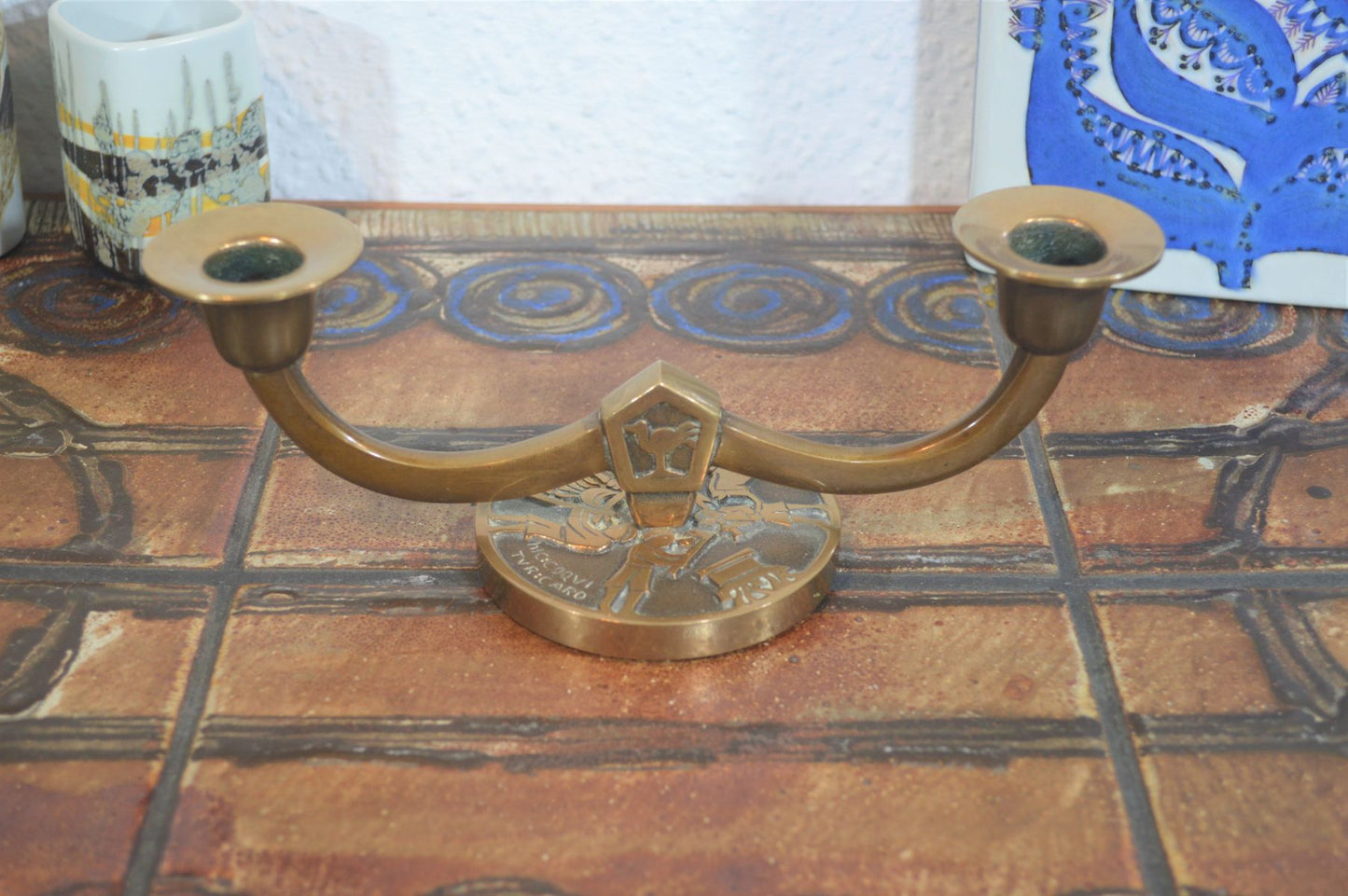 Mid-Century Aedel Malm Bronze Kerzenhalter 1960s Danish Design