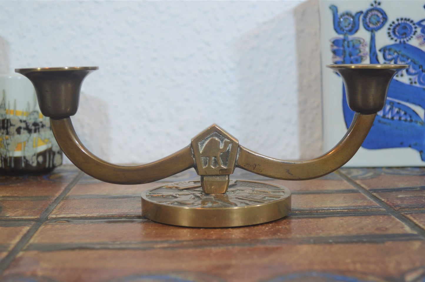 Mid-Century Aedel Malm Bronze Kerzenhalter 1960s Danish Design