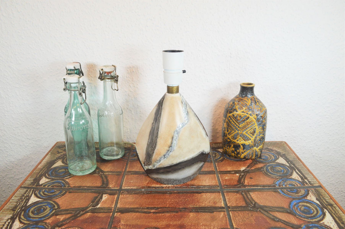 Bavaria Alka Kunst Alboth &amp; Kaiser bordlampe i porcelæn 1960'er designlampe