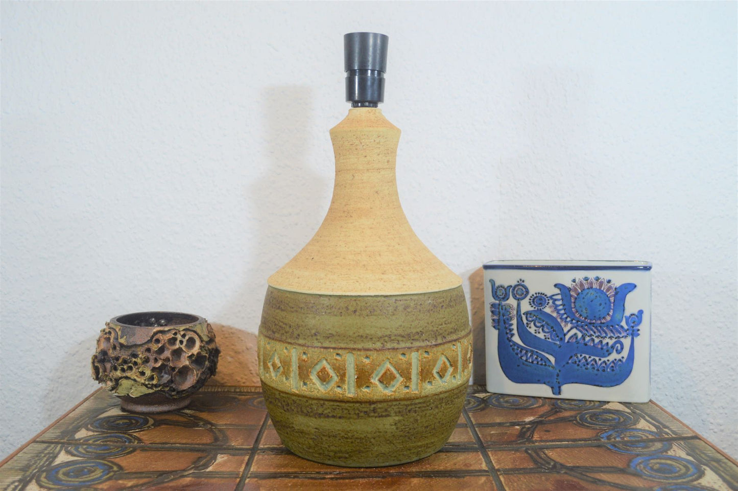 Stor Borge Christoffersen Design Haslev keramisk lampe 1960'erne Dansk Design