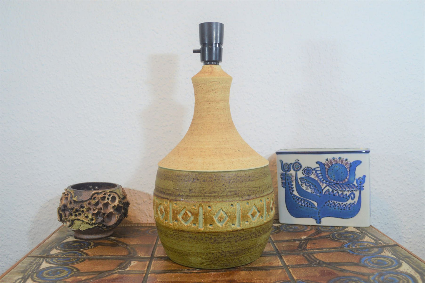 Stor Borge Christoffersen Design Haslev keramisk lampe 1960'erne Dansk Design