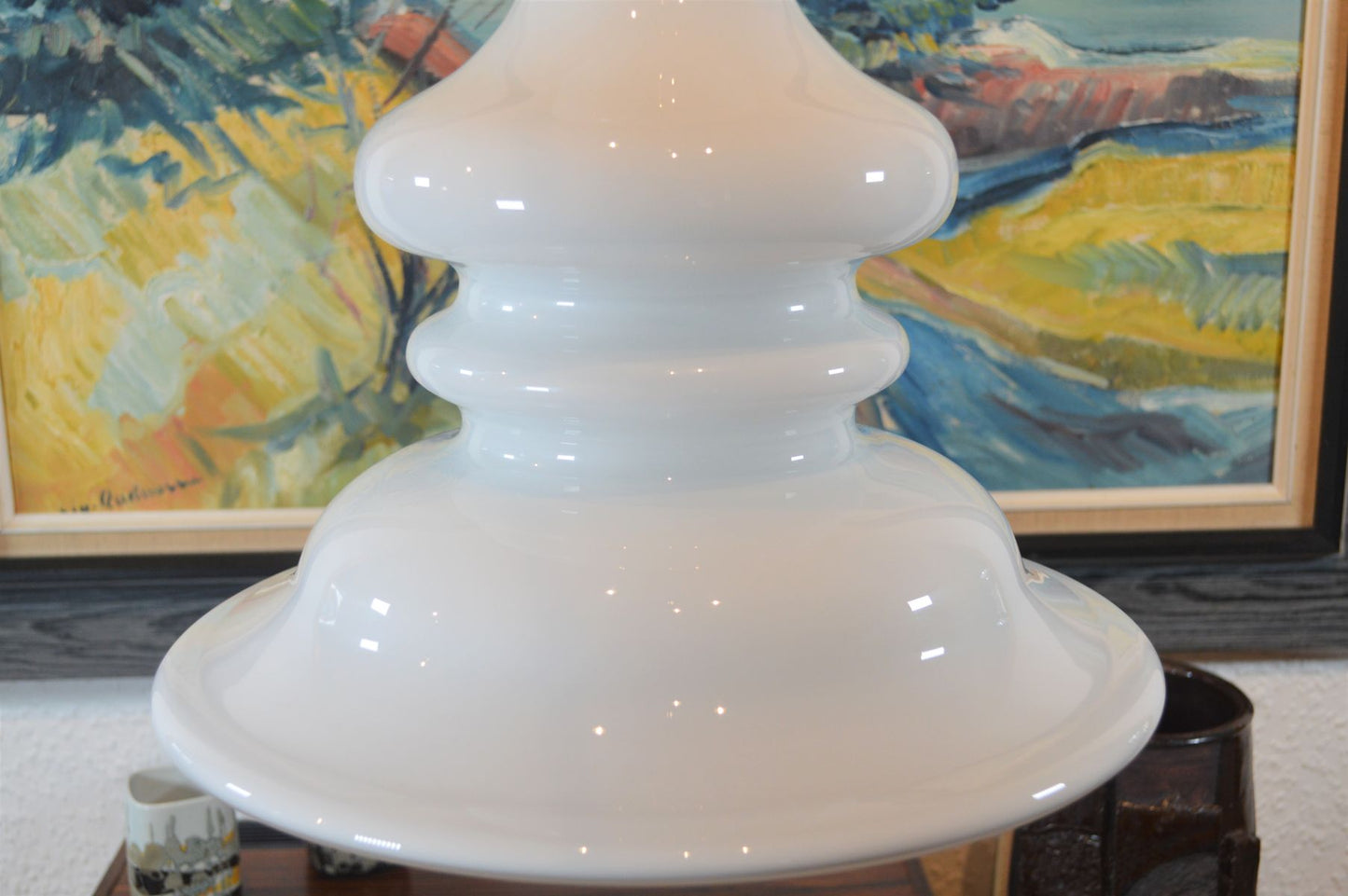 Holmegaard Denmark Library Pendel Hängelampe 1980s Sidse Werner Mid-Century Danish Design Lampe