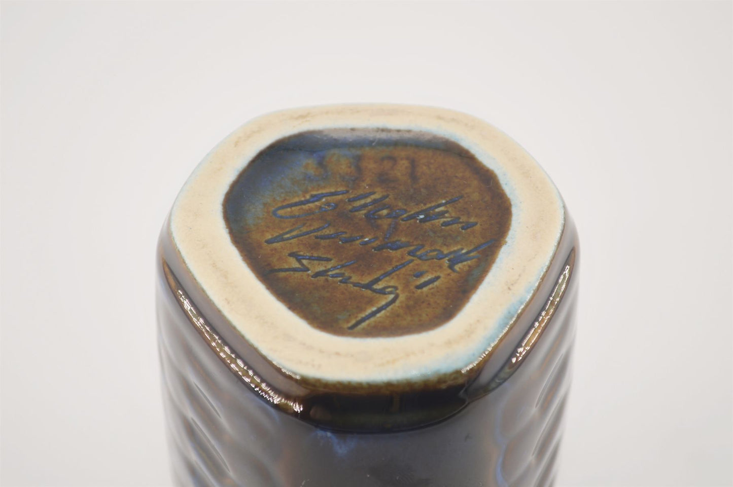 Mid-Century Søholm Stentøj Vase 3321 Design Einar Johansen Danmark 1960s Bornholmer Studiokeramik