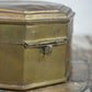 Antique brass jewelry box handmade metal art Denmark