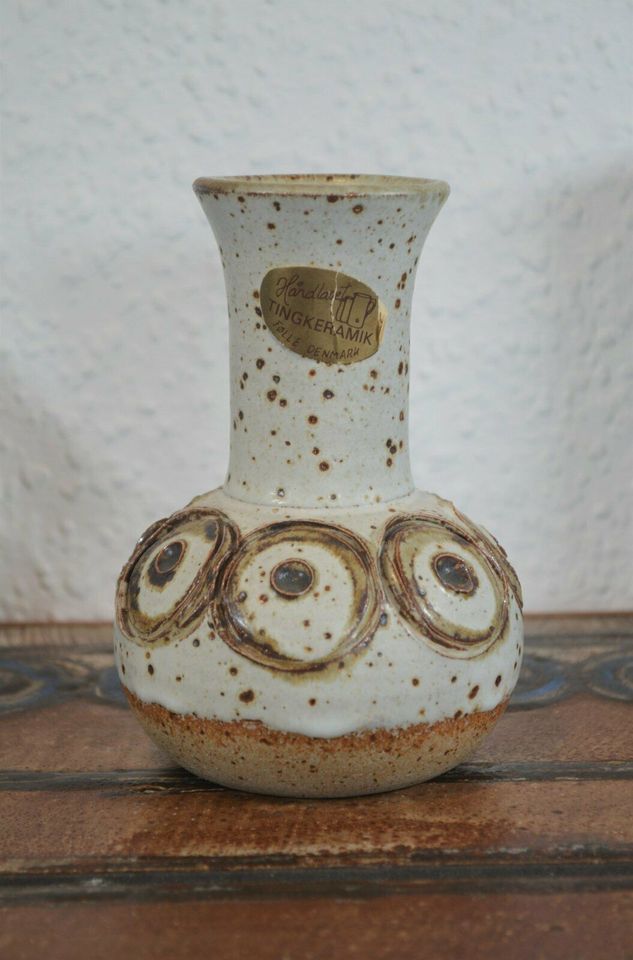 Tingkeramik Følle Kunst Keramik Vase Danmark 1970'erne Dansk Design